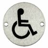 Pictogram Disabled 75mm Dia Stainless Steel (Per EACH)