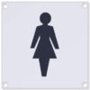 Pictogram Female 140x140mm Aluminium (Per EACH)
