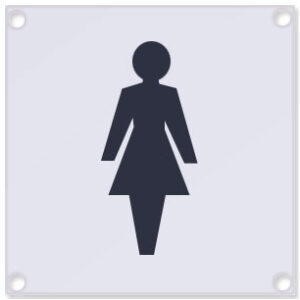Pictogram Female 140x140mm Aluminium (Per EACH)