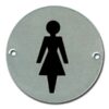 Pictogram Female 75mm Dia Aluminium (Per EACH)