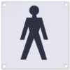Pictogram Male 140x140mm Aluminium (Per EACH)