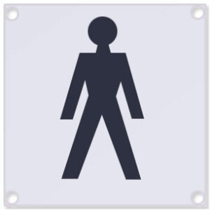 Pictogram Male 140x140mm Aluminium (Per EACH)
