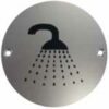 Pictogram Shower 75mm Dia Polished Stainless (Per EACH)