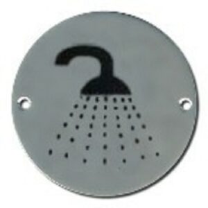 Pictogram Shower 75mm Dia Aluminium (Per EACH)