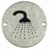 Pictogram Shower 75mm Dia Stainless Steel (Per EACH)