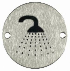 Pictogram Shower 75mm Dia Stainless Steel (Per EACH)