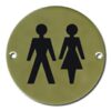 Pictogram Unisex 75mm Dia Polished Brass (Per EACH)