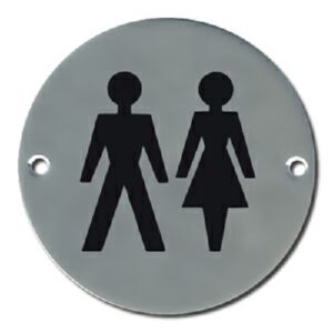 Pictogram Unisex 75mm Dia Polished Stainless (Per EACH)