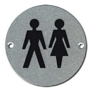 Pictogram Unisex 75mm Dia Aluminium (Per EACH)