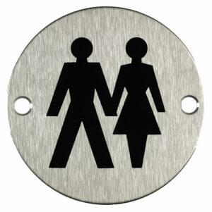 Pictogram Unisex 75mm Dia Stainless Steel (Per EACH)