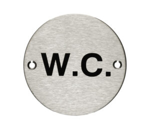 Pictogram WC 75mm Dia SSS (Per EACH)
