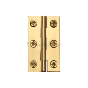 HERITAGE BRASS HG99-115-PB Solid Drawn Brass Butt Hinge 50x28x1.3mm PB (Per HINGE)