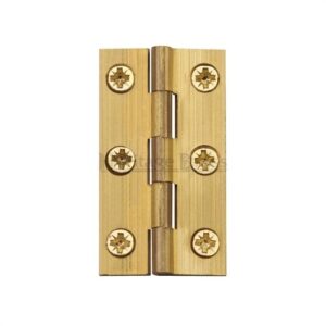 HERITAGE BRASS HG99-120-NB Solid Drawn Brass Butt Hinge 63x35x1.4mm Br (Per HINGE)