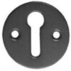 Round Key Escutcheon 35mm Diameter Black (Per PAIR)