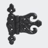 Unequal Fancy Strap Hinge 110x80mm Antique Black (Per HINGE)
