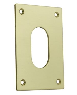 Escutcheon Oval Screw Fix 47x65 PB (Per PAIR)