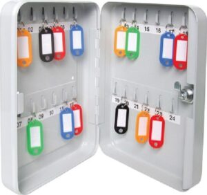 Key Cabinet 24 Hooks 180x250x60 Grey (Per EACH)