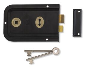 UNION J1445-BJ Rim Sash Lock 3 Lever 152mm Black (Per EACH)