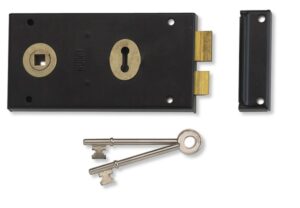 UNION J1448-BJ Rim Sash Lock 138mm Black (Per EACH)