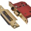 UNION J2203S-PB-3.0 3L Strongbolt Mortice Sashlock 81mm SB (Per EACH)