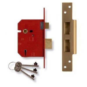 UNION J2234E-PL-3.00 5L Mortice Sashlock BS 80mm PB 20mm Throw (Per EACH)