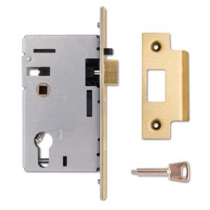 UNION JL2349-PL-3.00 Euro Cylinder Mort/Nightlatch Case Only 76mm PB (Per EACH)