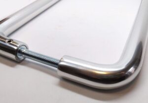 WEBB LLOYD +02/23/223.APA Sutton Pull 225mm Back To Back Polished Aluminium (Per PAIR)