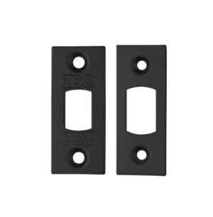 ZOO HARDWARE ZLAP02PCB Tubular Mortice Deadbolt Faceplate Black (Per EACH)