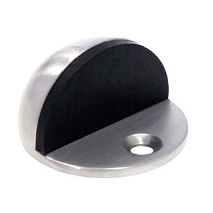 Door Stop Floor Mount Oval Shield Stainess Steel (Per EACH)