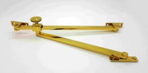 FRANK ALLART 8020/B PB Sliding Window Stay 270/225mm Polished Brass (Per EACH)