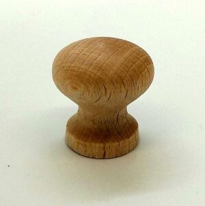 Knob 25mm Dia Plain Beech (Per EACH)