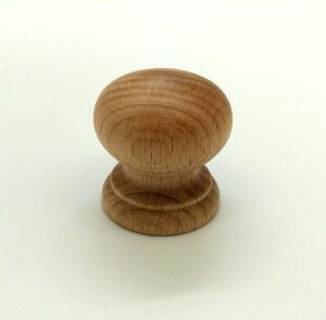 Knob 32mm Dia Plain Beech (Per EACH)