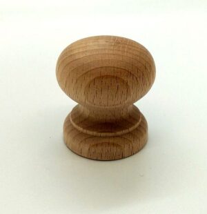Knob 38mm Dia Plain Beech (Per EACH)