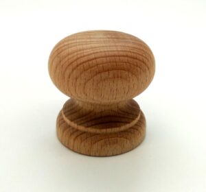 Knob 50mm Dia Plain Beech (Per EACH)