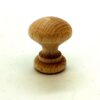 Knob 20mm Dia Plain Beech (Per EACH)