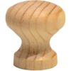 Knob 25mm Dia Plain Pine (Per EACH)