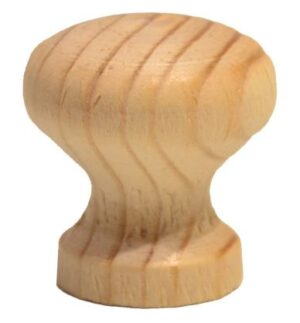 Knob 25mm Dia Plain Pine (Per EACH)