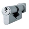 Euro Cylinder & Turn 80mm Satin Chrome (Per EACH)