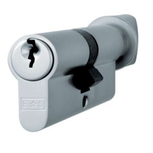 Euro Cylinder & Turn 90mm Satin Chrome (Per EACH)