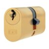 Oval Double Cylinder 70mm Polished Brass (Per EACH)
