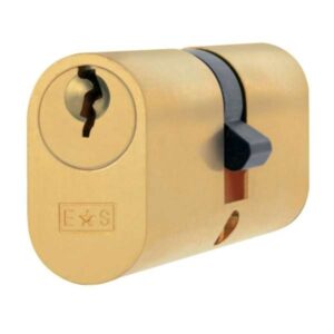 Oval Double Cylinder 70mm Polished Brass (Per EACH)