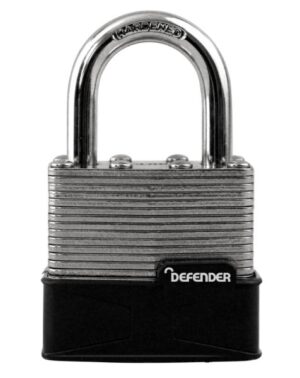 DEFENDER Padlock Open Shackle Laminated 50mm (Per EACH)