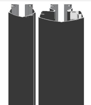 ELLEN FP5090-198ANT Finger Protector 1.98m Front/Rear PVC Dark Grey (Per SET)