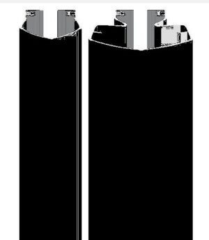 ELLEN FP5090-198BLK Finger Protector 1.98m Front/Rear PVC Black (Per SET)