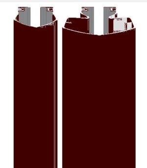 ELLEN FP5090-198BRW Finger Protector 1.98m Front/Rear PVC Brown (Per SET)