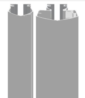 ELLEN FP5090-198GRY Finger Protector 1.98m Front/Rear PVC Grey (Per SET)