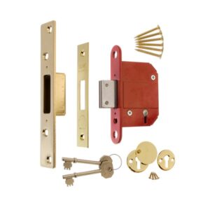 ERA Mortice Deadlock 5l/Bs 76mm Polished Brass (EACH)