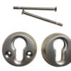 EUROSPEC Euro Security Escutcheon Set Bolt Through Satin Chrome (Per SET)