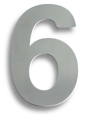 EUROSPEC NUM10176/9SSS Numeral 178mm No.6 Or 9 Satin Stainless Steel (Per EACH)