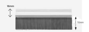EXITEX Brush Excluder 50mm Brush 2134mm (84) Alum (Per EACH)